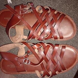 Women's Brown Leather Sandals